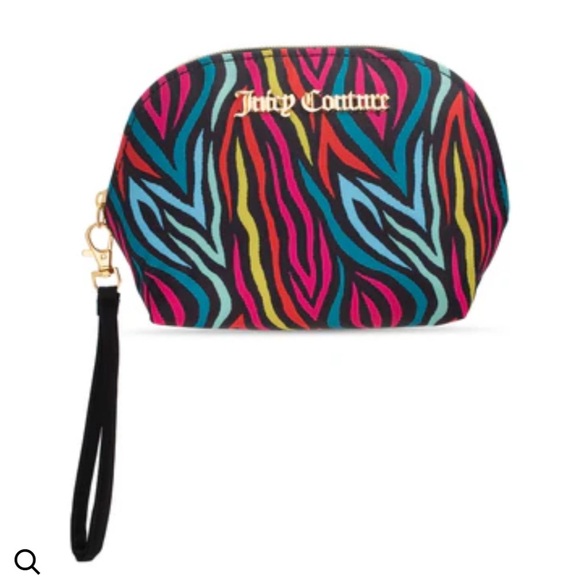 Juicy Couture Multicolor Zebra Print makeup Wristlet - Picture 1 of 3